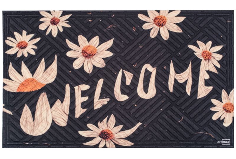 Wycieraczka materiałowa welcome w kwiaty Direct Home & Garden 45x75 cm 1 szt.
