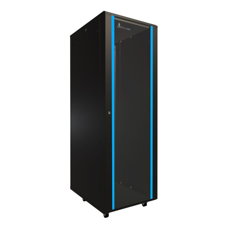 Szafa rack Extralink 37U 600x800 Czarna stojąca