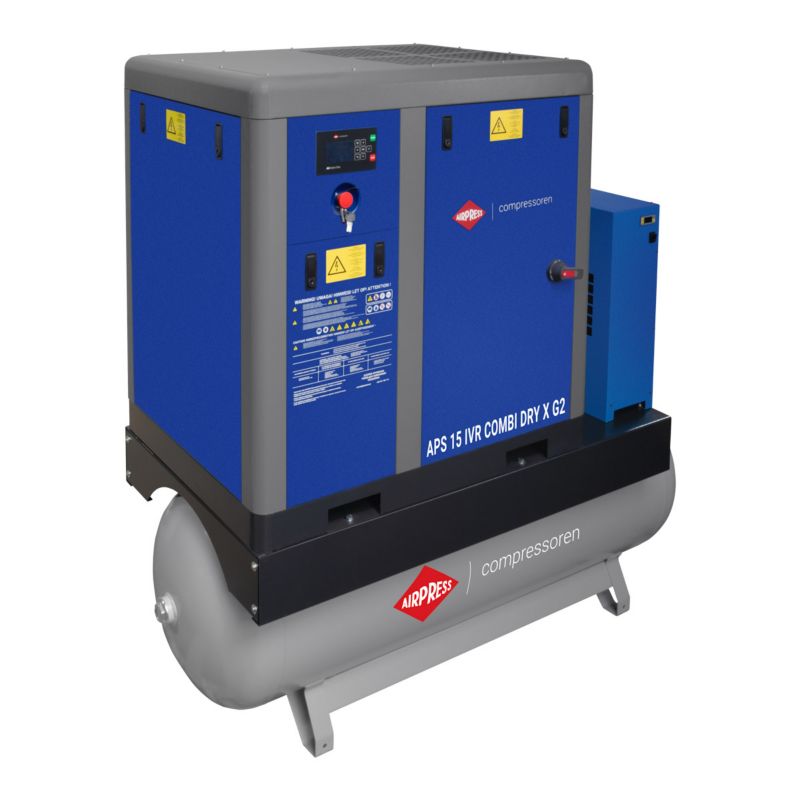 Kompresor śrubowy Airpress APS 15 IVR Combi Dry X G2 10 bar 15 KM/11 kW 630-1680 l/min 500 l 1 szt.
