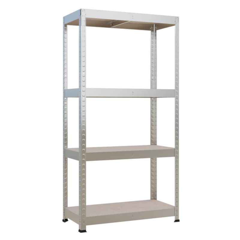 Regał metalowy wciskany SMART-PLUS 180x80x30 100kg ocynk MDF Metalkas 1 szt.
