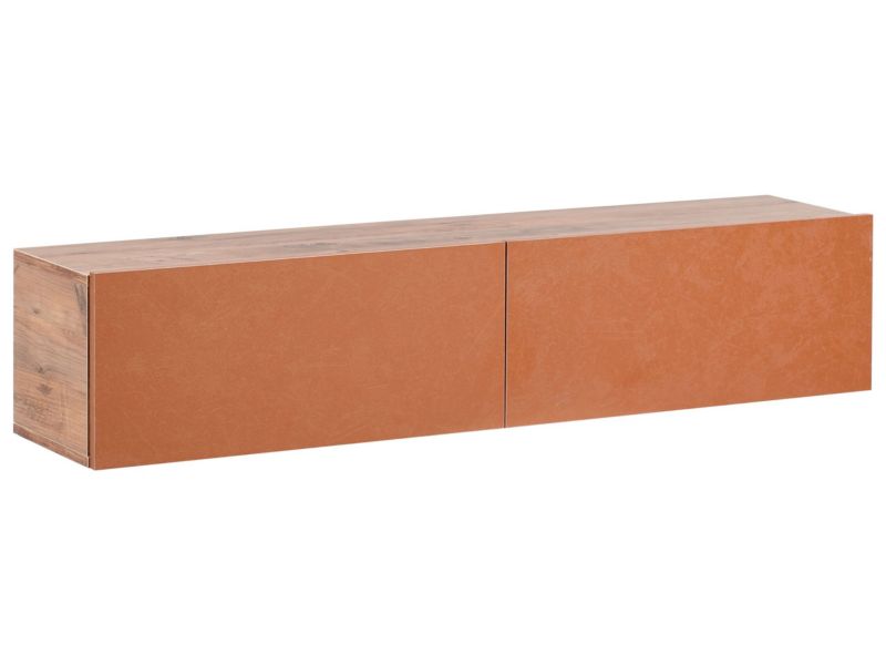Wisząca szafka RTV 140 cm Gladstone Czerwony 1 szt.
