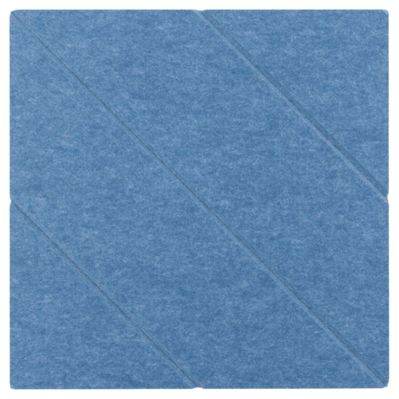 Panel filcowy ścienny dekoracyjny Multidecor Felly 40 x 40 cm 9 mm kwadrat ryflowany niebieski 2 szt.