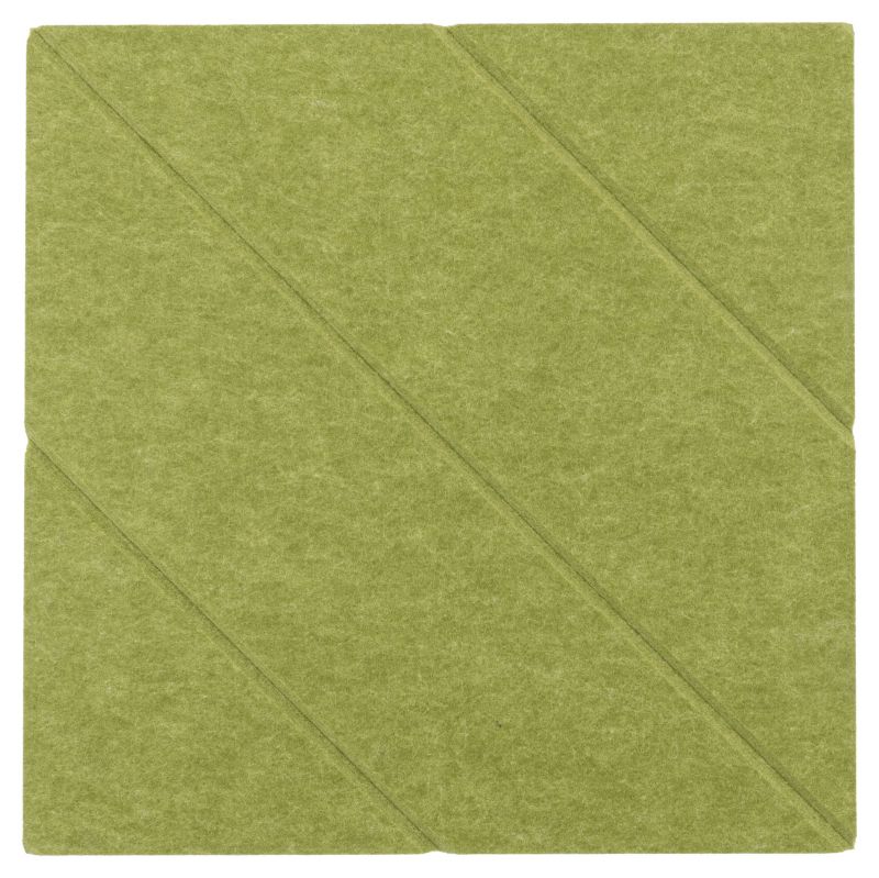 Panel filcowy ścienny dekoracyjny Multidecor Felly 40 x 40 cm 9 mm kwadrat ryflowany zielony 2 szt.