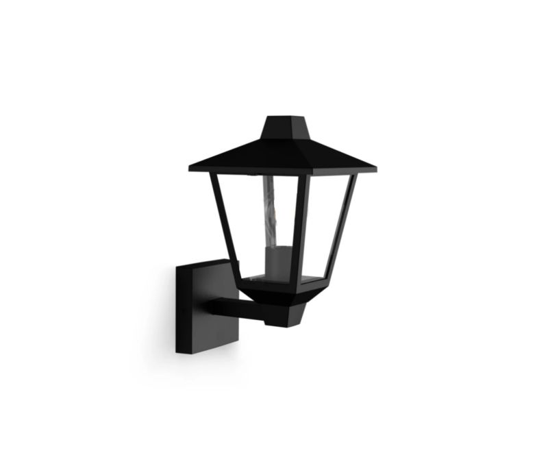 Kinkiet zewnętrzny Philips Kinno E27 góra czarny IP44 1 szt.