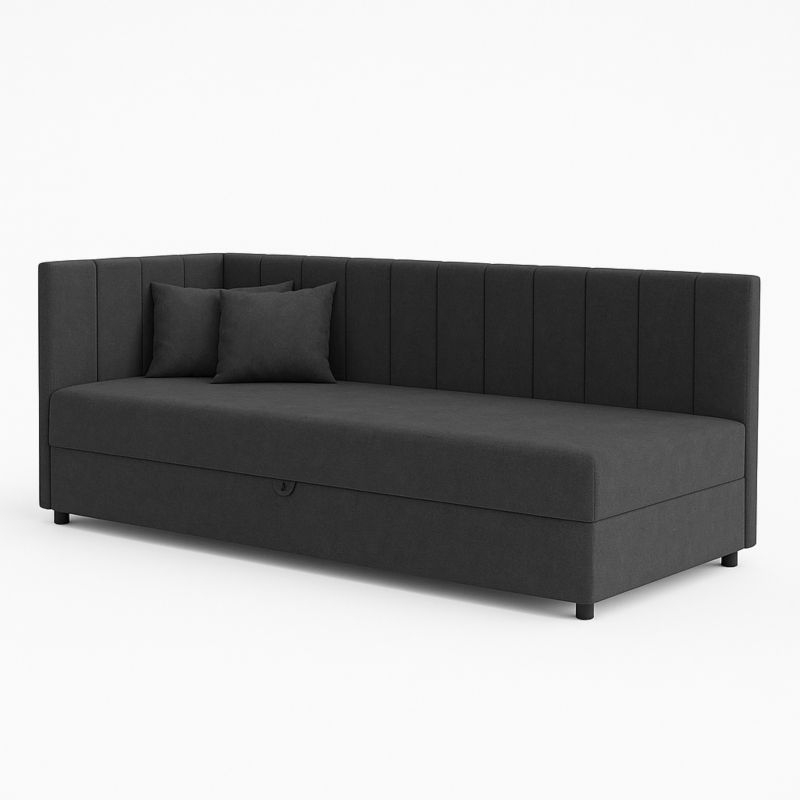 Łóżko kontynentalne 1-osobowe Bonni Sofaro Plus 80x200 Grafit 1 szt.