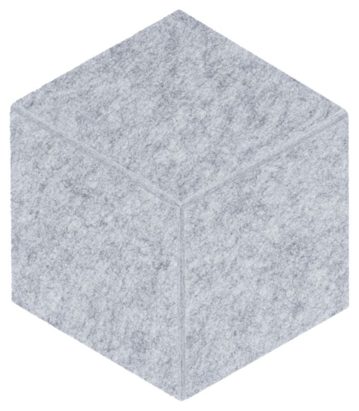 Panel filcowy ścienny dekoracyjny Multidecor Felly 40 x 46 cm 9 mm heksagon ryflowany szary 2 szt.