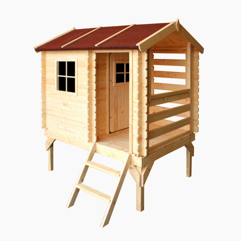 Drewniany domek zabaw na palach Timbela 1,1 m2, M501B, grubość płyty 19 mm, 1 szt.