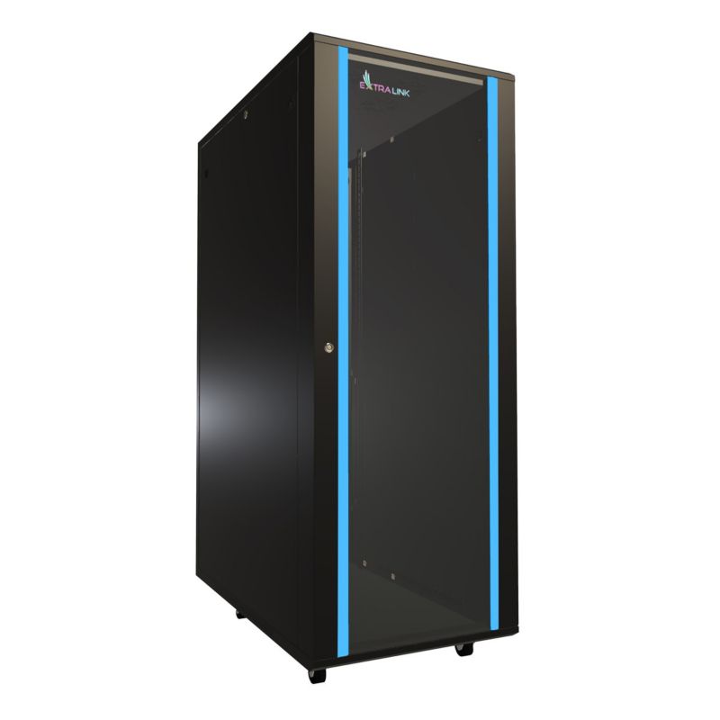 Szafa rack Extralink 32U 600x1000 Czarna stojąca