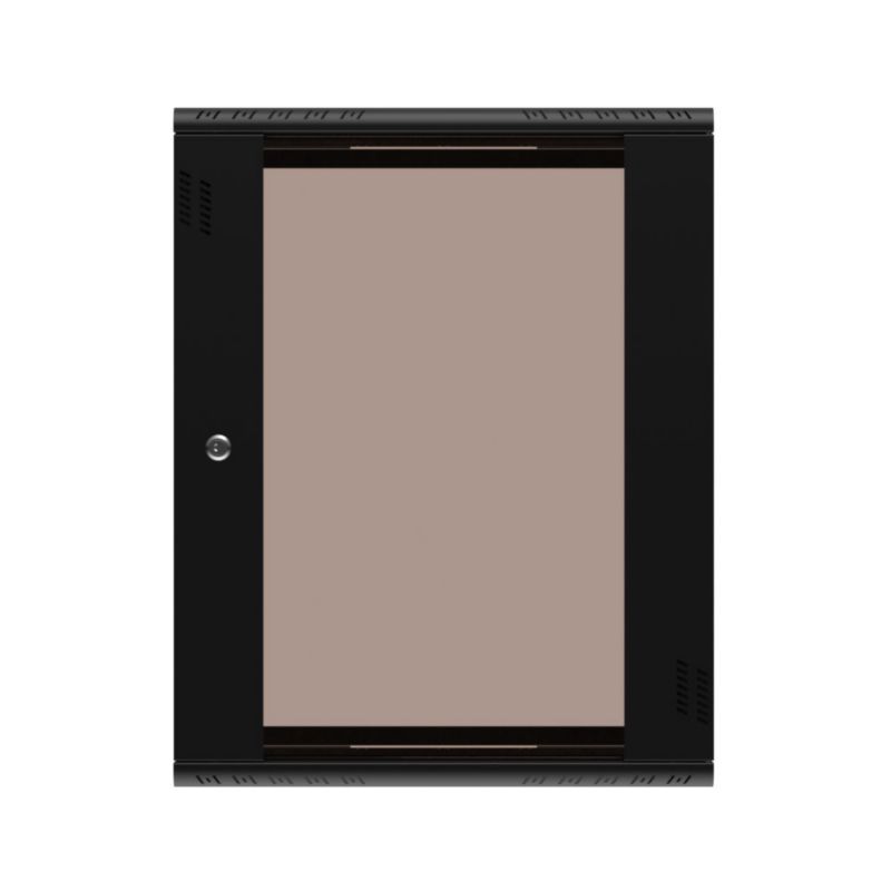 Szafa rack Extralink Premium 15U 600x600 Czarna beznarzędziowy montaż, montowana na ścianie