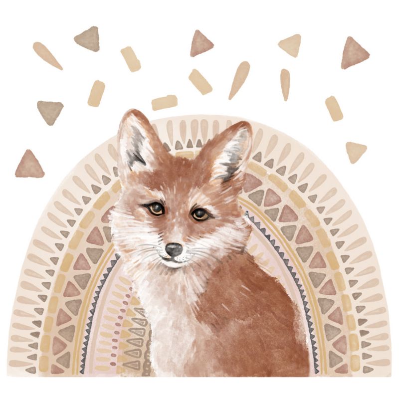 Naklejka na ścianę Pastelowe Love Lis XL 1 szt