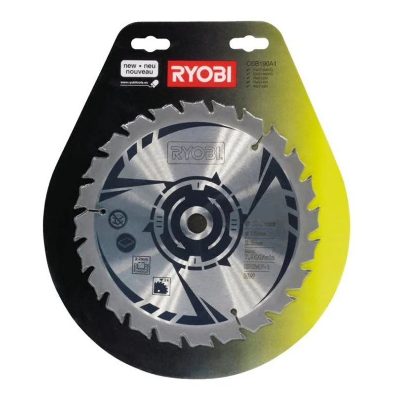 RYOBI Tarcza Widiowa do Drewna Sklejki Plastiku 190mm CSB190A1