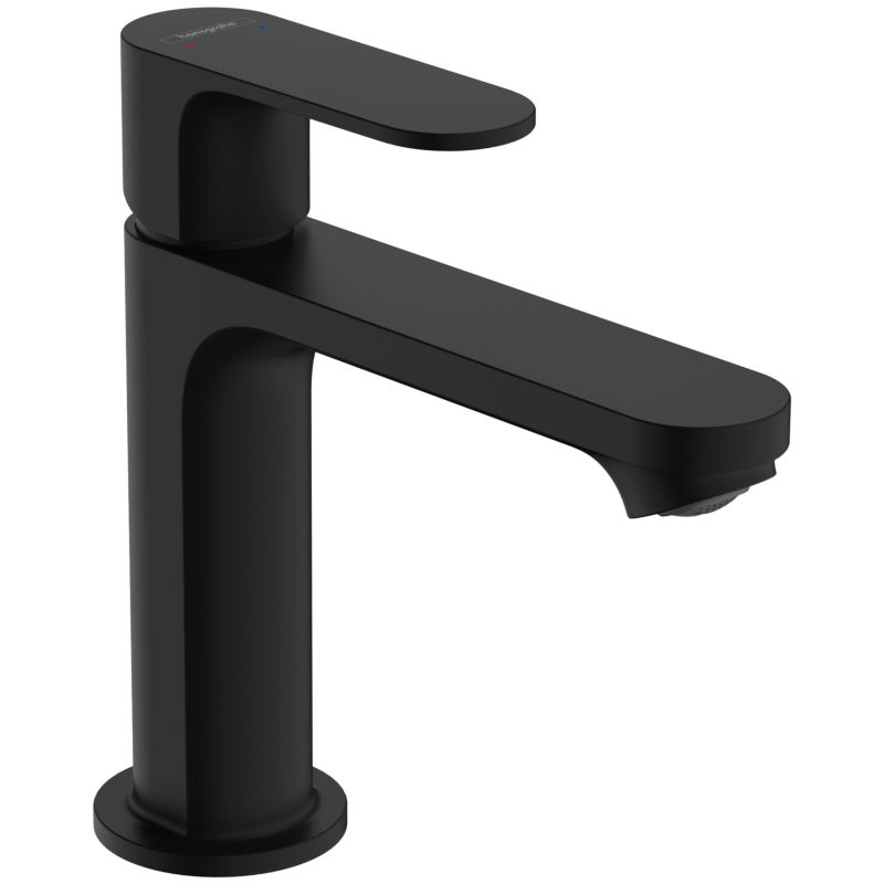 Bateria umywalkowa Hansgrohe Rebris S 110 z kompletem odpływowym czarny mat 1 szt.