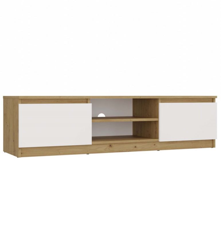 Szafka RTV Malwa Topeshop 140 artisan biel 40x36x140 cm 1 szt