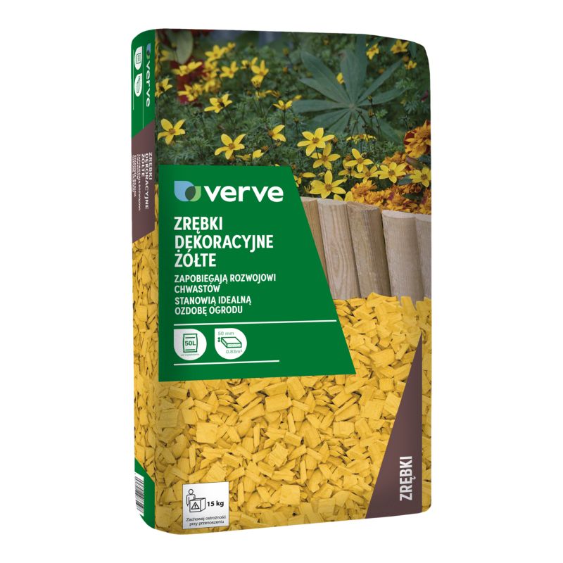 Zrębki dekoracyjne Verve żółte 50 l