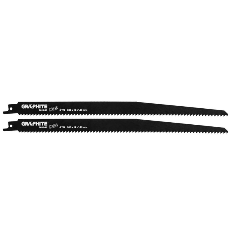 Brzeszczoty do piły szablastej GRAPHITE HCS, 300 x 19 x 1.25 mm, 6TPI 1 kpl