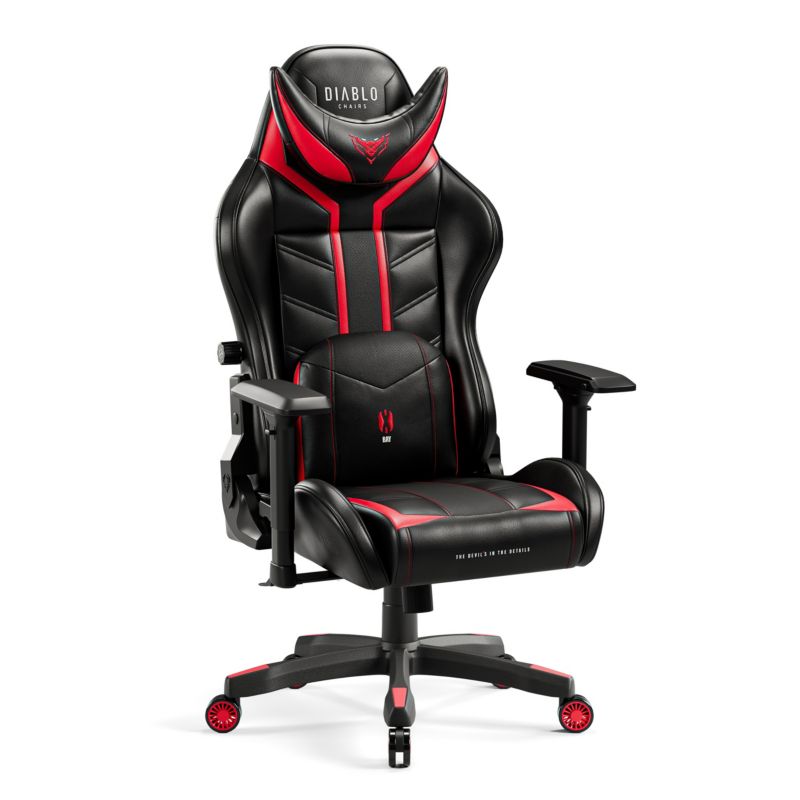 Fotel Gamingowy Obrotowy XL Diablo X-Ray 2.0 czarno-czerwony 1 szt