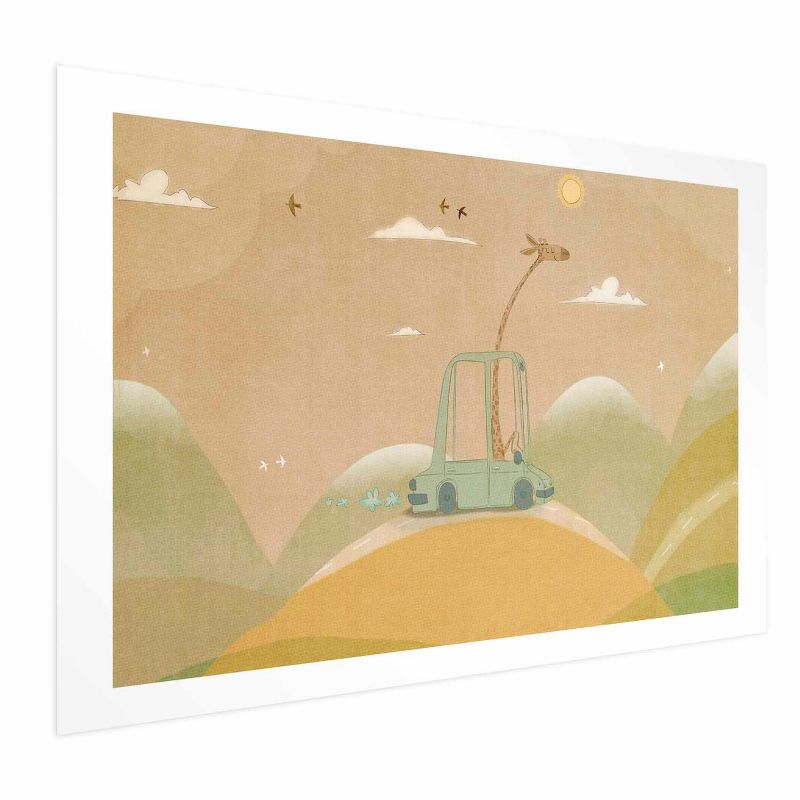 Plakat Artgeist Podróżująca żyrafa 42x29,7 cm bez ramy 1 szt