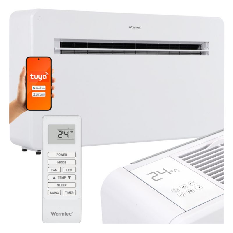 Klimatyzator ścienny monoblok Warmtec 2,9kW 35m2 ogrzewanie inwerter WiFi KM29W