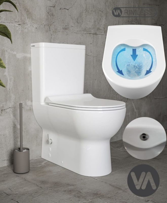 Kompakt WC z bidetem 80x37x62cm bateria na zimną wodę 1szt.