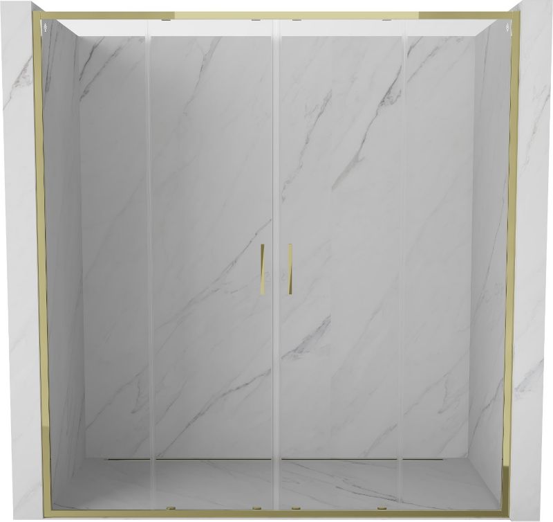 Drzwi prysznicowe rozsuwane Mexen Exo transparent złote 190x200 cm 1 szt.
