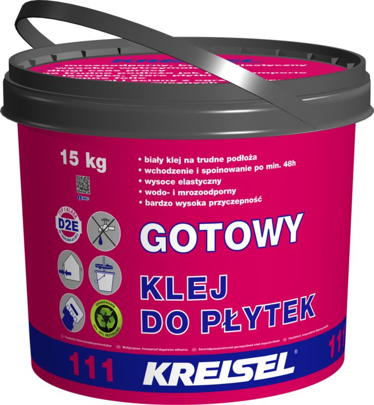 Klej dyspersyjny Kreisel 111 gotowy 15 kg biały