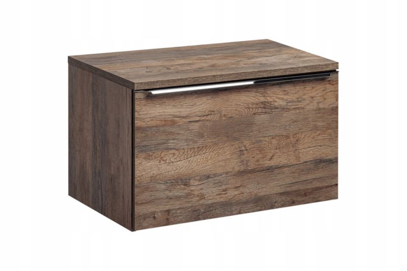 Szafka łazienkowa Furnidea 80 cm z blatem dąb 2 szuflady Santa Fe Oak 1 szt.