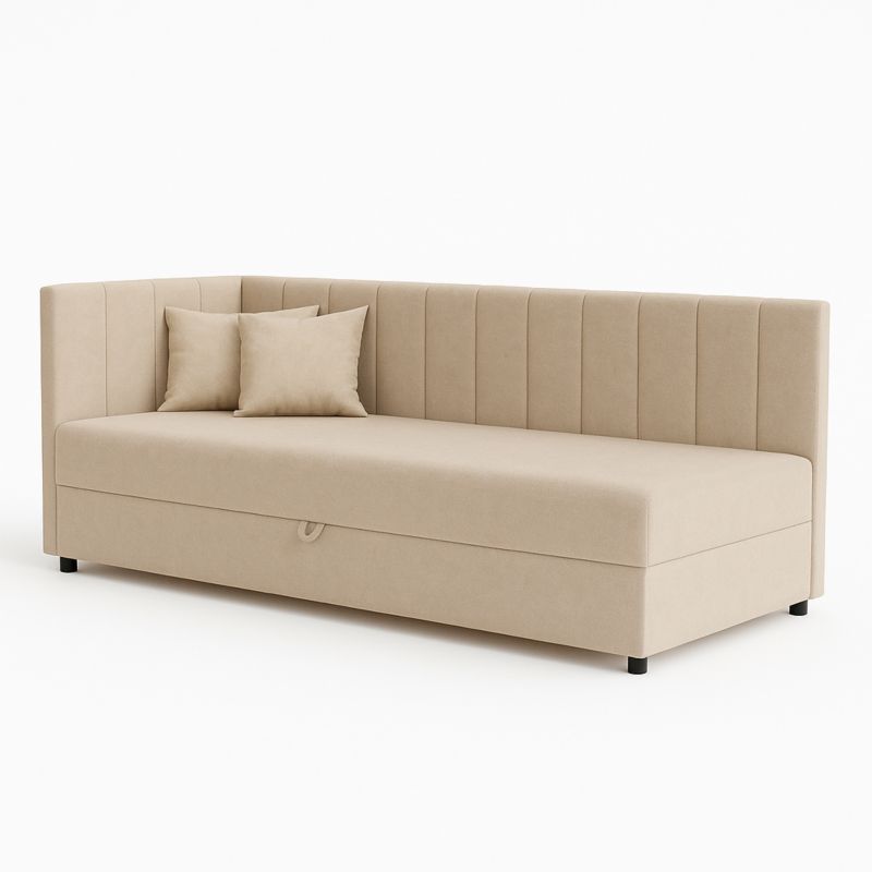 Łóżko kontynentalne 1-osobowe Bonni Sofaro 80x200 Beżowe 1 szt.