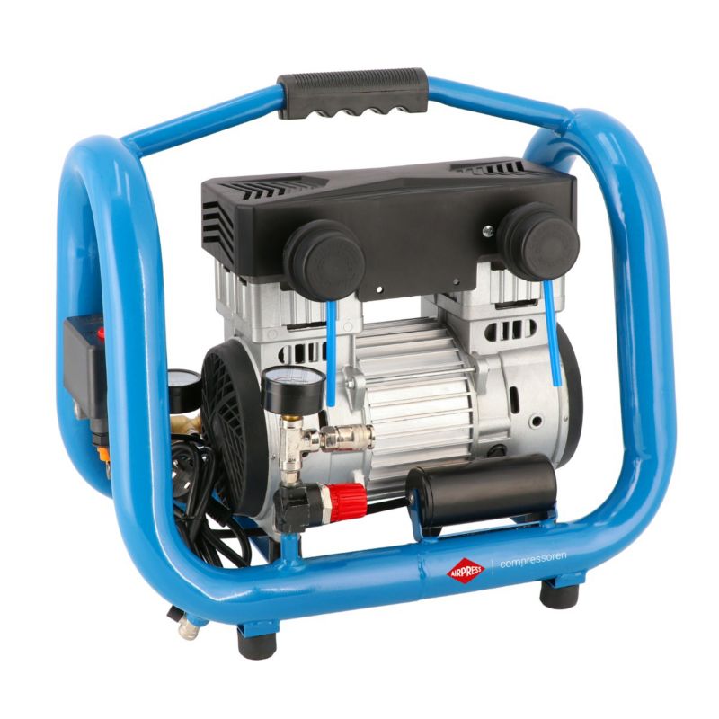 Mały kompresor bezolejowy dwutłokowy LMO 4-170 Airpress 10 bar 1.5 KM/1.1 kW 90 l/min 4 l cichy 1 szt.