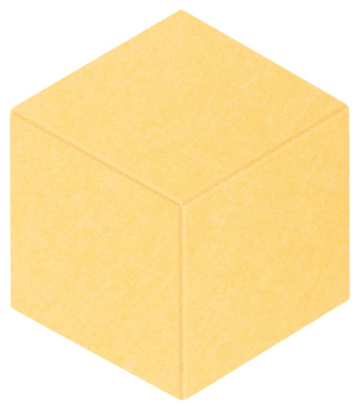 Panel filcowy ścienny dekoracyjny Multidecor Felly 40 x 46 cm 9 mm heksagon ryflowany żółty 2 szt.