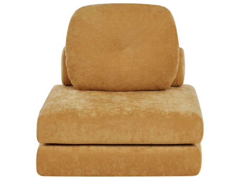 Sofa rozkładana jednoosobowa żółta Olden 1 szt.