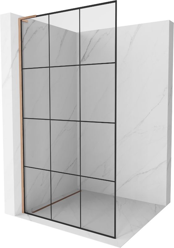 Ścianka prysznicowa Mexen Kioto L czarny wzór 100x200 cm 800-100-103-65-77 1 szt.