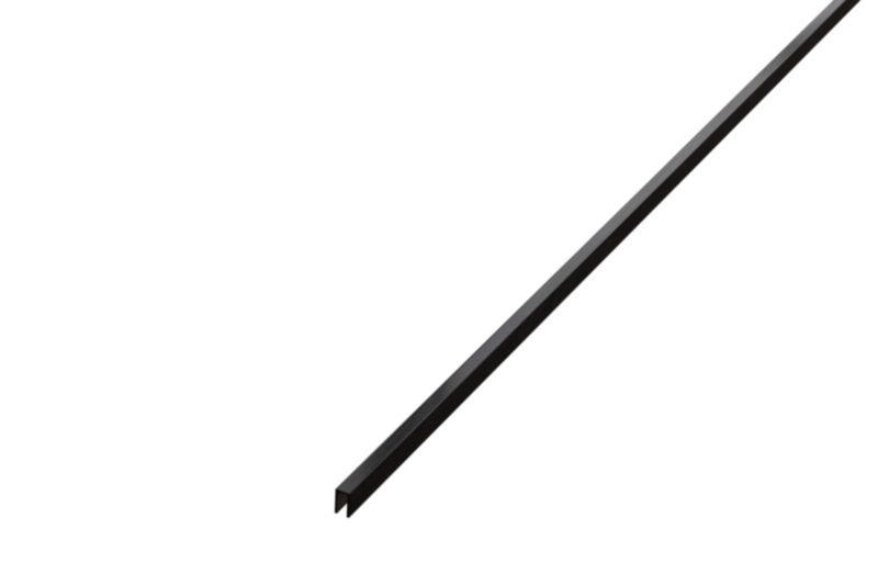 Profil metalowy rektyfikowany U Lambro czarny matowy 0.5cm x 270cm 1 szt.