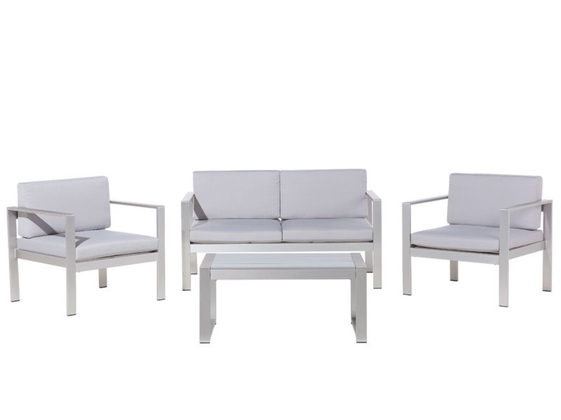 Zestaw ogrodowy Salerno Metal Jasnoszary 1 kpl