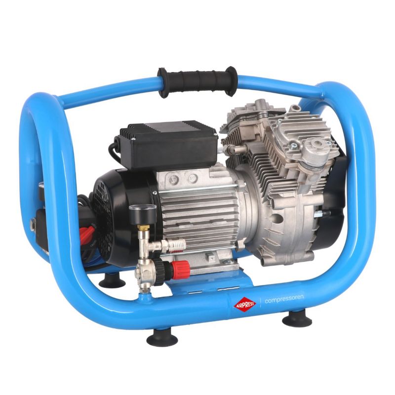 Mały kompresor bezolejowy dwutłokowy LMO 5-240 Airpress 10 bar 1.5 KM/1.1 kW 192 l/min 5 l cichy 1 szt.