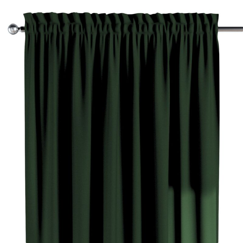 Zasłona na kanale z grzywką 1 szt. 130 x 245 cm Dekoria zielony 1 szt.