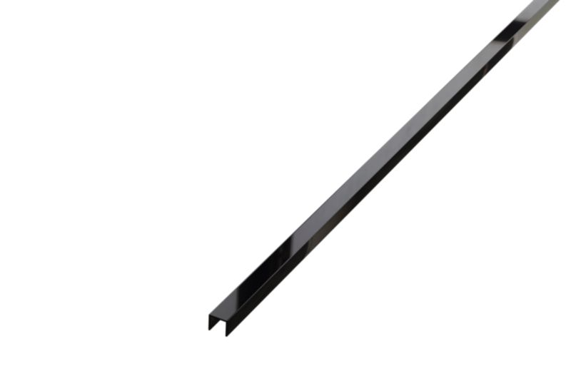 Profil metalowy rektyfikowany U Lambro czarny połysk 1cm x 270cm 1 szt.