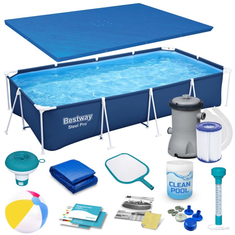 Basen ogrodowy stelażowy Bestway 400x211x81cm zestaw 56405N-15W1 1szt.
