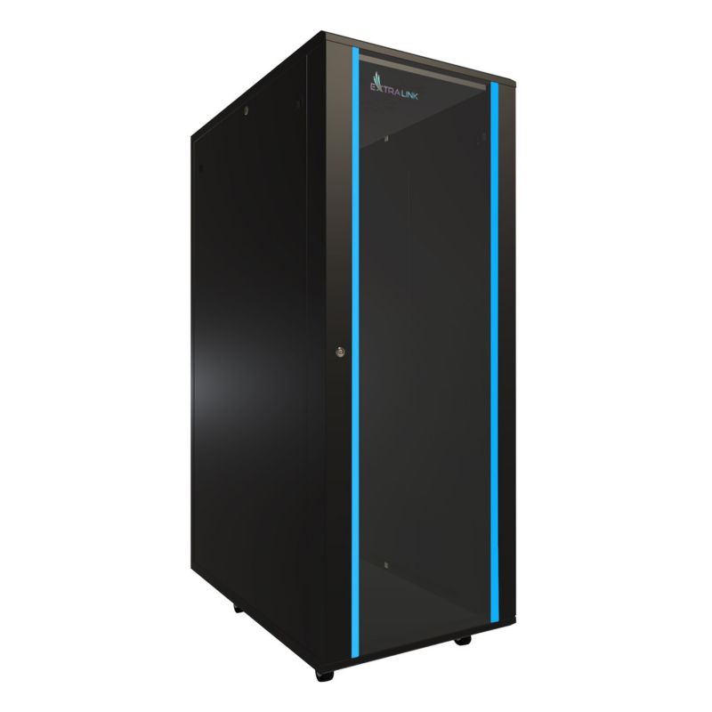 Szafa rack Extralink 37U 600x1000 Czarna stojąca