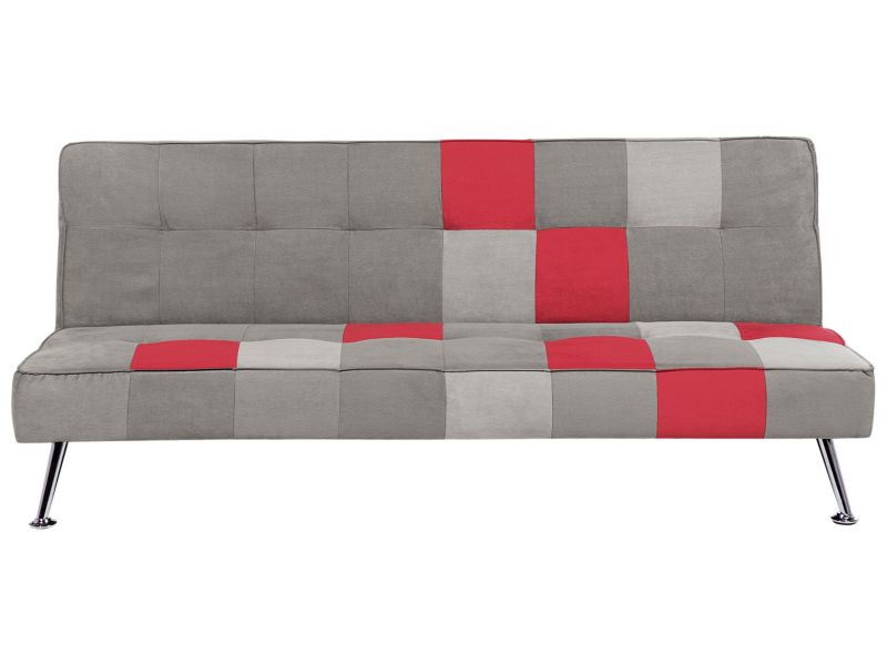 Sofa rozkładana Olsker Jasnoszary Welur 1 szt.