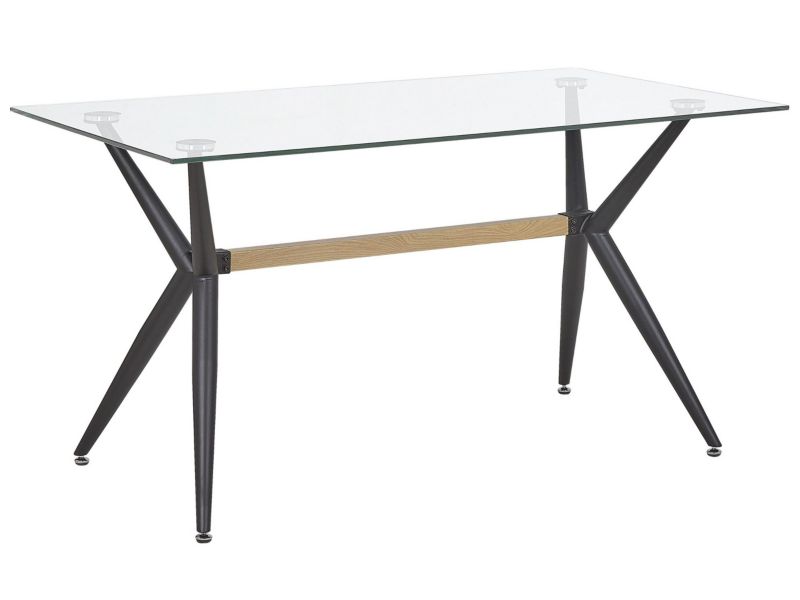 Stół do jadalni Sacramento 80 cm 140 cm Przezroczysty 1 szt.