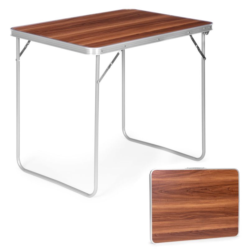 Stolik turystyczny MultiGarden stół piknikowy składany 80x60 cm brązowy 1 szt.
