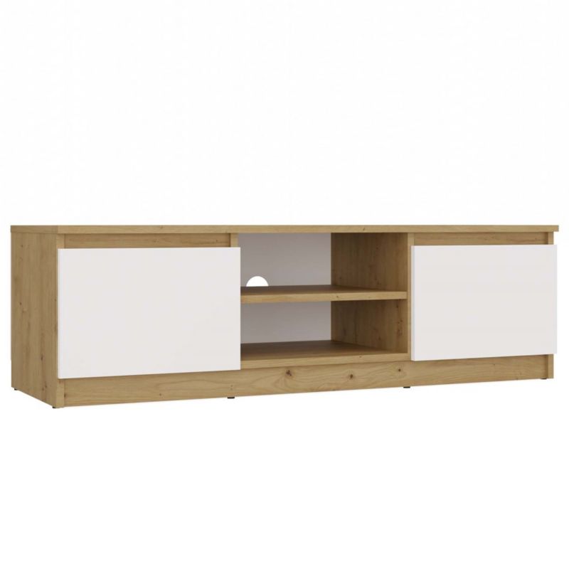 Szafka RTV Topeshop Malwa 120 artisan biel 40x36x120 cm 1szt