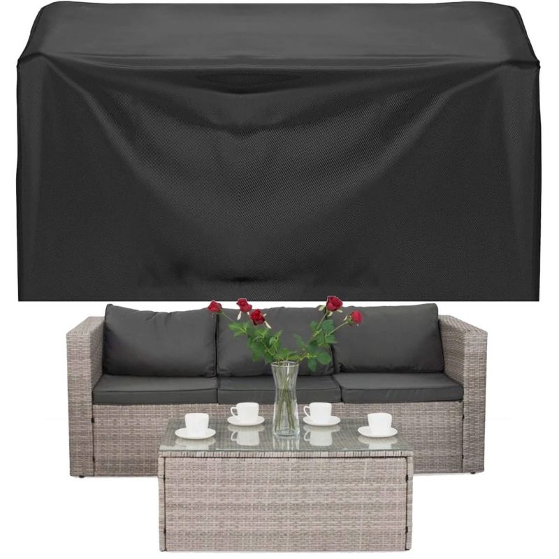 Pokrowiec na meble ogrodowe 180x120x74cm Springos wodoodporny czarny 1 szt.