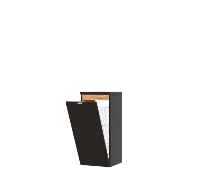 Szafka Comad łazienkowa CAPRI 811 35 cm czarna mat z koszem 1 szt