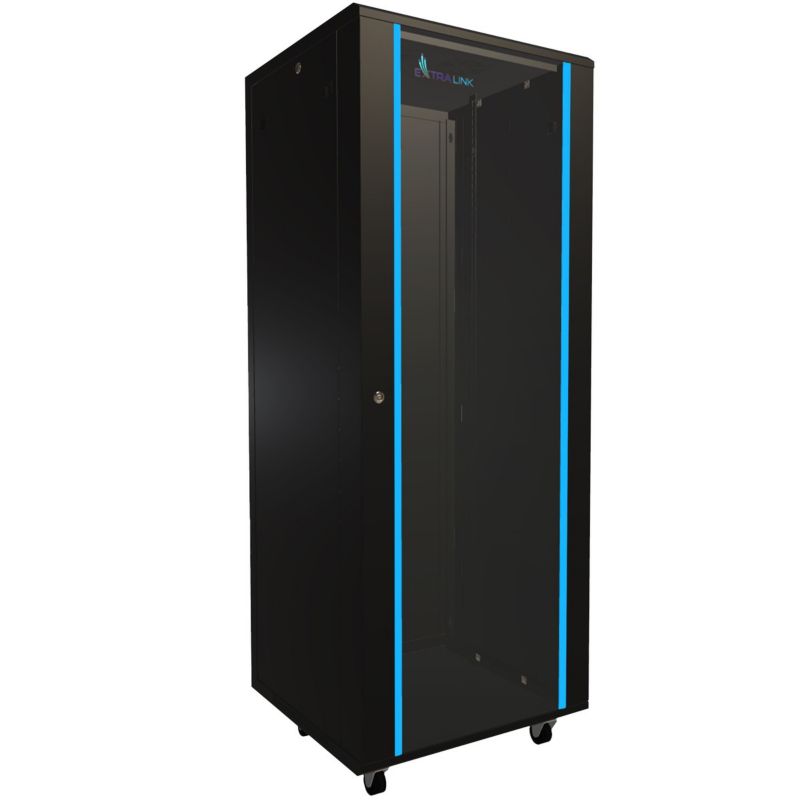 Szafa rack Extralink 32U 600x600 Czarna stojąca