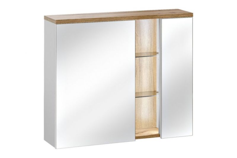 Szafka Comad łazienkowa BAHAMA 841 80 cm biała z lustrem 1 szt