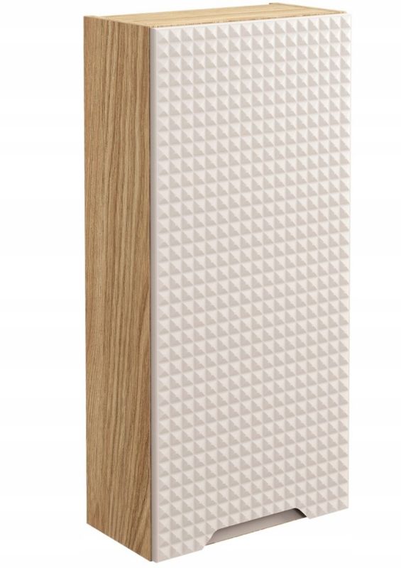 Szafka łazienkowa Furnidea 75 cm słupek wiszący beżowy dąb Luxor 1 szt.