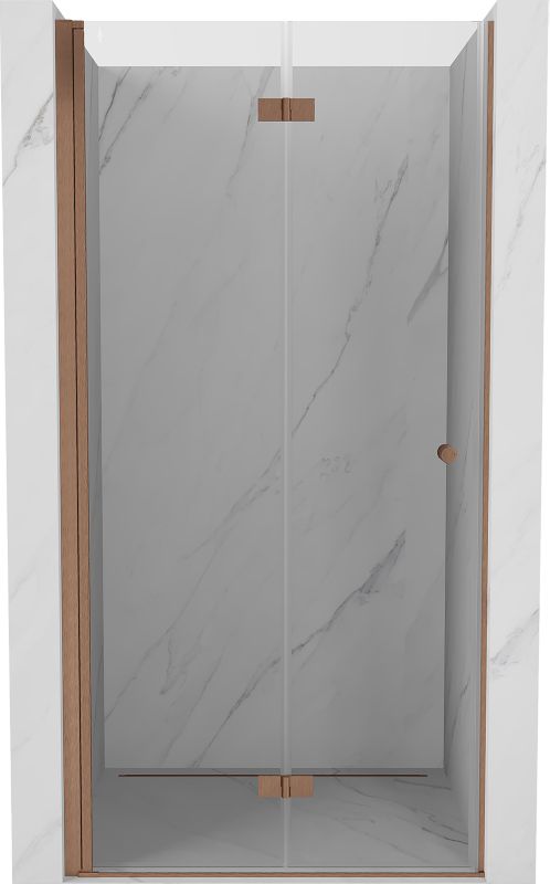 Składane drzwi prysznicowe Mexen Mist-F transparent, złoty szczotkowany 120x200 cm 1 szt