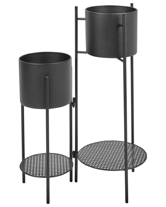 Stojak na kwiaty Ulmus Metal Czarny 1 szt.