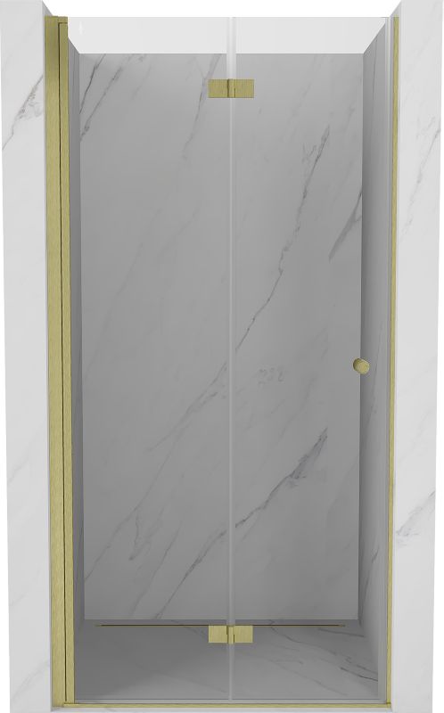 drzwi prysznicowe składane Mexen Mist-F złoty 90x200 cm 1 szt